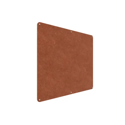 Acouline frameless acoustic pinboard, 1500mm W x 1200mm H, Ember