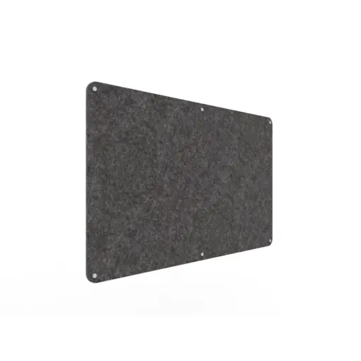 Acouline frameless acoustic pinboard, 1500mm W x 900mm H, Char