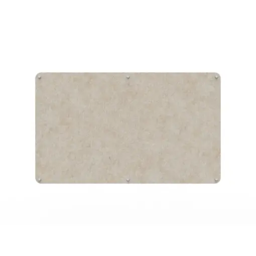 Acouline frameless acoustic pinboard, 1500mm W x 900mm H, Truffle