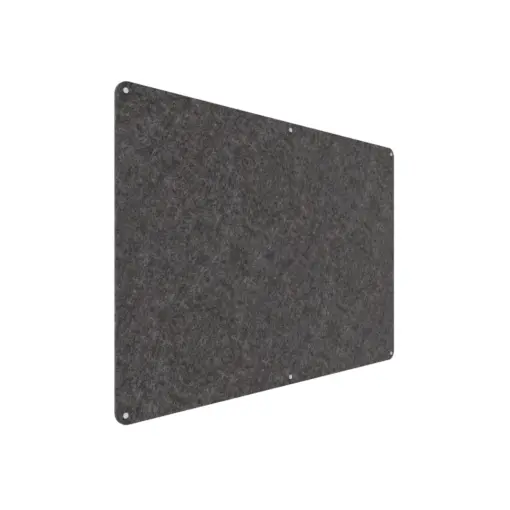 Acouline frameless acoustic pinboard, 1800mm W x 1200mm H, Char