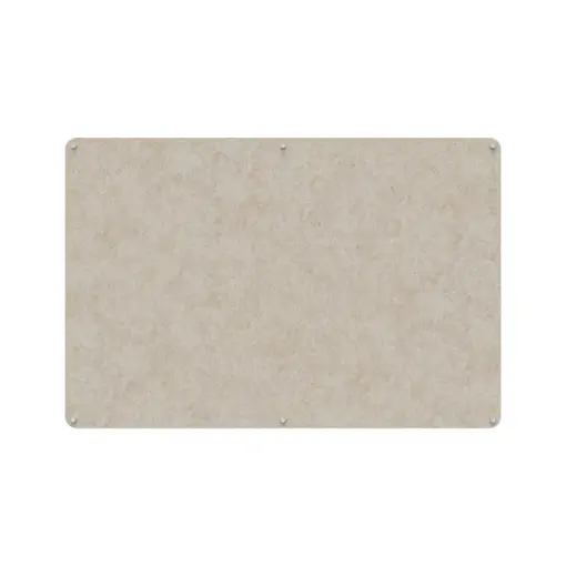 Acouline frameless acoustic pinboard, 1800mm W x 1200mm H, Truffle
