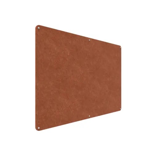 Acouline frameless acoustic pinboard, 1800mm W x 1200mm H, Ember