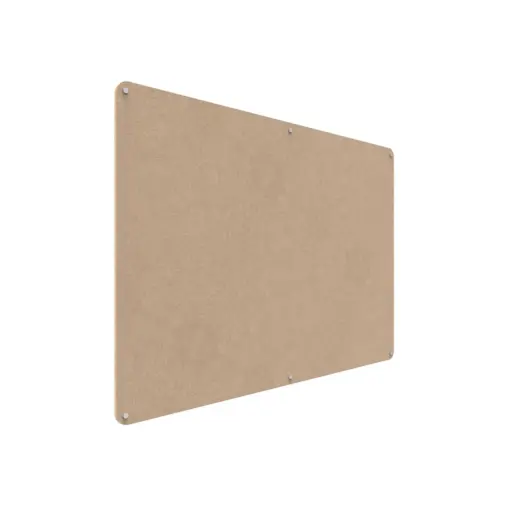 Acouline frameless acoustic pinboard, 1800mm W x 1200mm H, Clay