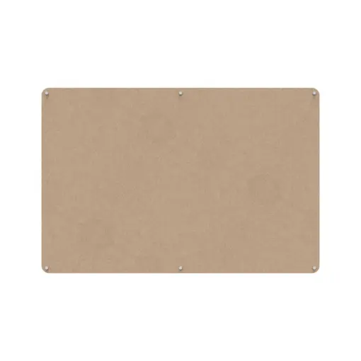 Acouline frameless acoustic pinboard, 1800mm W x 1200mm H, Clay