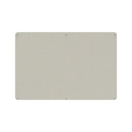 Acouline frameless acoustic pinboard, 1800mm W x 1200mm H, Frost