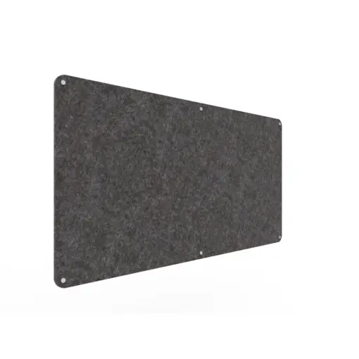 Acouline frameless acoustic pinboard, 1800mm W x 900mm H, Char