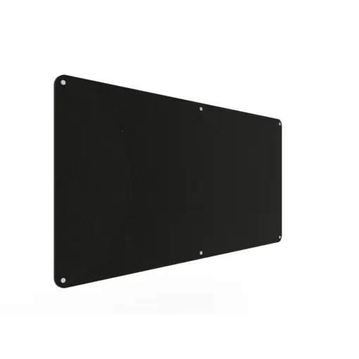 Acouline frameless acoustic pinboard, 1800mm W x 900mm H, Coal