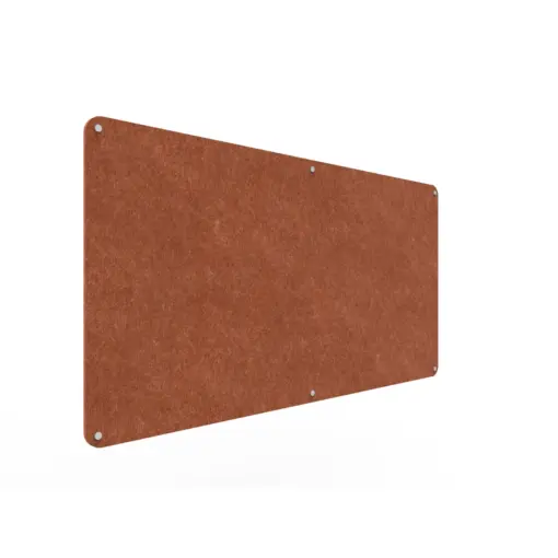 Acouline frameless acoustic pinboard, 1800mm W x 900mm H, Ember