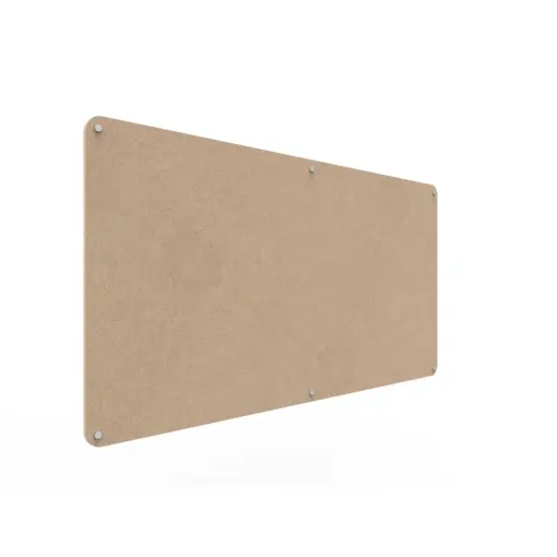 Acouline frameless acoustic pinboard, 1800mm W x 900mm H, Clay