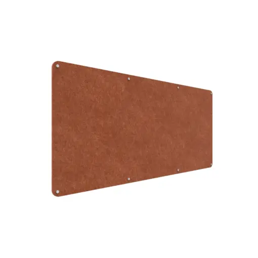 Acouline frameless acoustic pinboard, 2100mm W x 900mm H, Ember