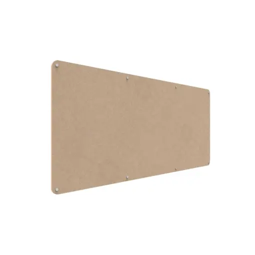 Acouline frameless acoustic pinboard, 2100mm W x 900mm H, Clay