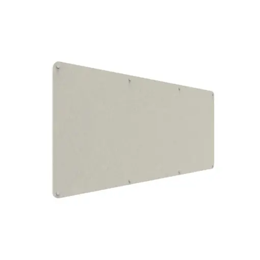 Acouline frameless acoustic pinboard, 2100mm W x 900mm H, Frost
