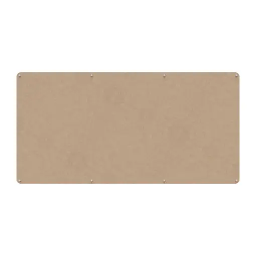 Acouline frameless acoustic pinboard, 2400mm W x 1200mm H, Clay