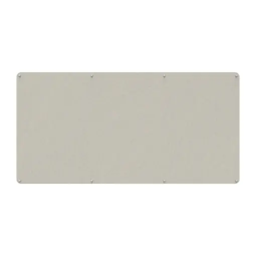 Acouline frameless acoustic pinboard, 2400mm W x 1200mm H, Frost