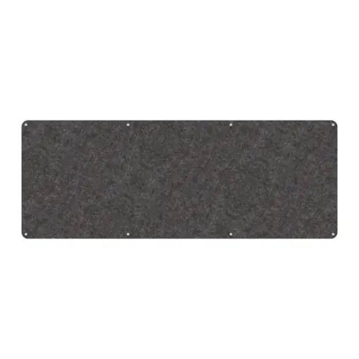 Acouline frameless acoustic pinboard, 2400mm W x 900mm H, Char