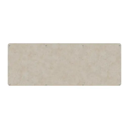 Acouline frameless acoustic pinboard, 2400mm W x 900mm H, Truffle