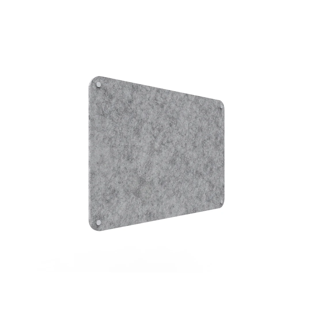 Acouline frameless acoustic pinboard, 900mm W x 600mm H, Flint