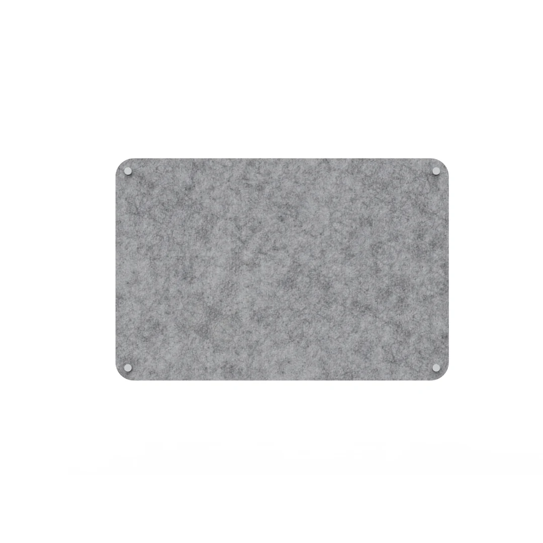 Acouline frameless acoustic pinboard, 900mm W x 600mm H, Flint