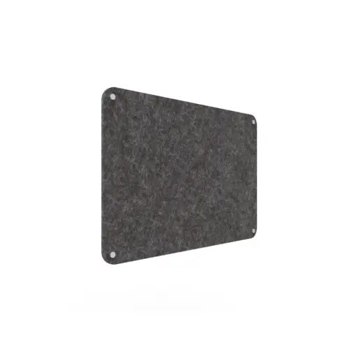 Acouline frameless acoustic pinboard, 900mm W x 600mm H, Char