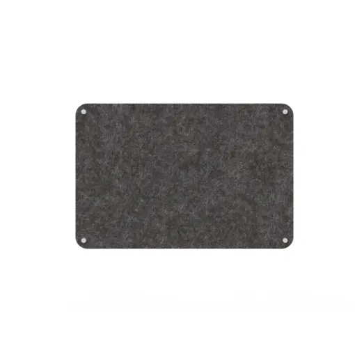 Acouline frameless acoustic pinboard, 900mm W x 600mm H, Char