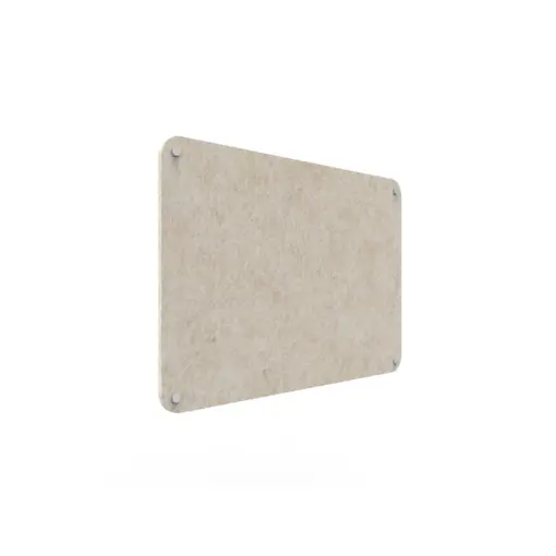 Acouline frameless acoustic pinboard, 900mm W x 600mm H, Truffle