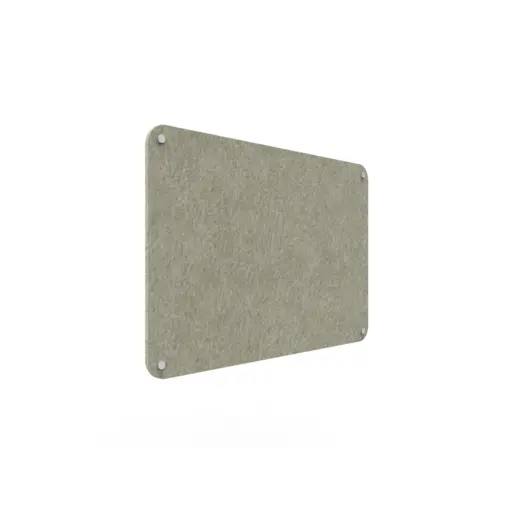 Acouline frameless acoustic pinboard, 900mm W x 600mm H, Moss