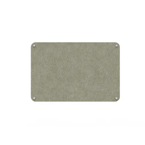 Acouline frameless acoustic pinboard, 900mm W x 600mm H, Moss