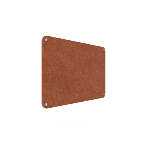 Acouline frameless acoustic pinboard, 900mm W x 600mm H, Ember