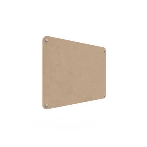 Acouline frameless acoustic pinboard, 900mm W x 600mm H, Clay