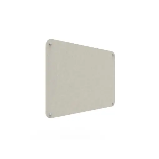 Acouline frameless acoustic pinboard, 900mm W x 600mm H, Frost
