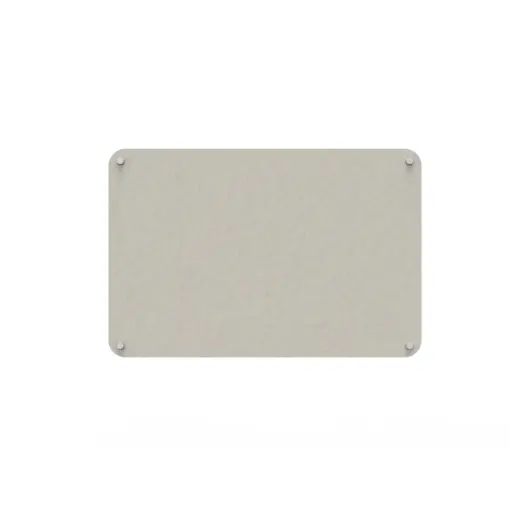 Acouline frameless acoustic pinboard, 900mm W x 600mm H, Frost