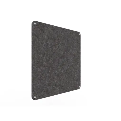 Acouline frameless acoustic pinboard, 900mm W x 900mm H, Char