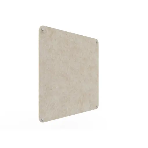 Acouline frameless acoustic pinboard, 900mm W x 900mm H, Truffle