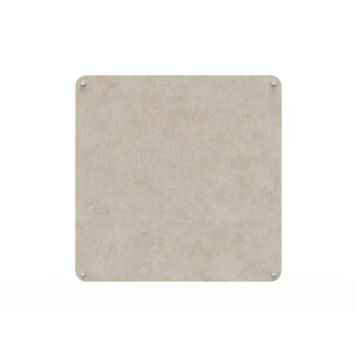 Acouline frameless acoustic pinboard, 900mm W x 900mm H, Truffle