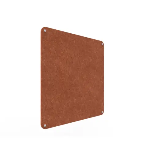 Acouline frameless acoustic pinboard, 900mm W x 900mm H, Ember