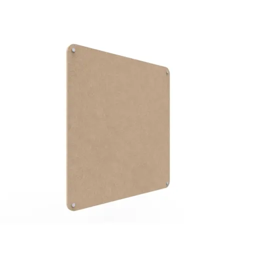 Acouline frameless acoustic pinboard, 900mm W x 900mm H, Clay