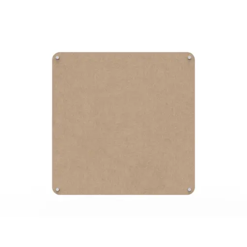 Acouline frameless acoustic pinboard, 900mm W x 900mm H, Clay